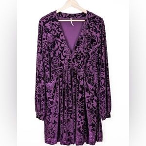 Free People Purple Long sleeve Dress